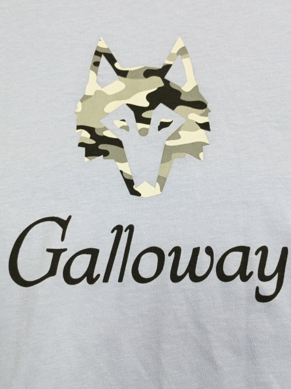 Greyson Galloway Men XL Blue Long Sleeve Camo Wolf Logo Golf Shirt - Picture 5 of 9